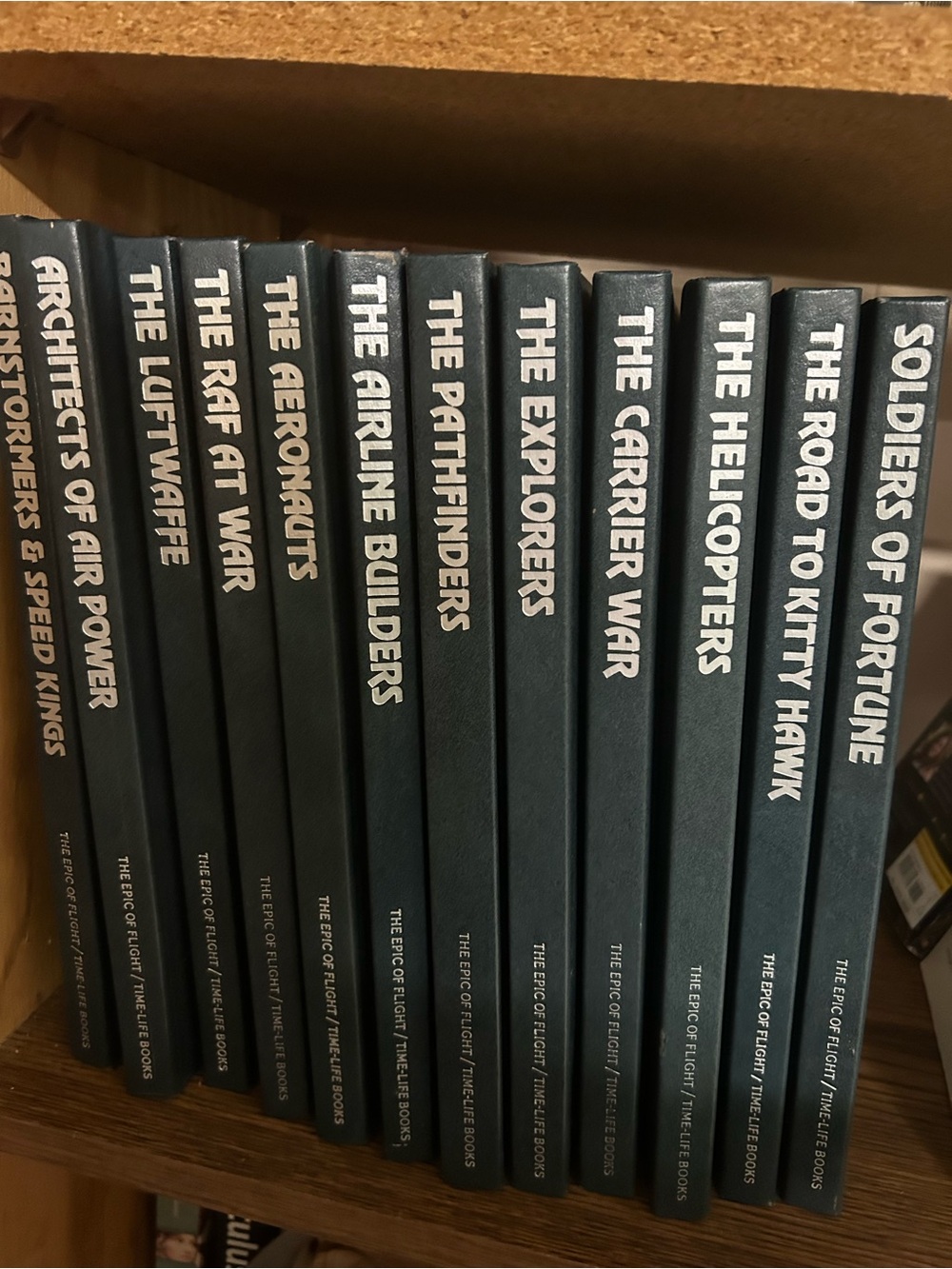 Set of Dark Teal Aviation Hardcover Books